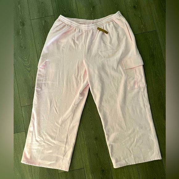 NWT Skims Bubblegum Pink Wide Leg Lounge Pants Size 3X - Picture 2 of 11